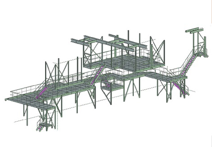 Platform around deaerator in thermal power plant